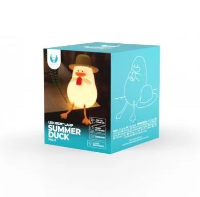 LED nakts lampa SUMMER DUCK FNL-11, uzlādējama USB C, 1200mAh, mūžīgā gaisma RTV100565 5907457738010