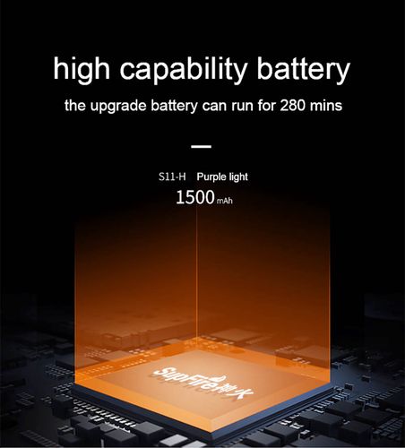 UV lukturītis S11-H, 365NM, USB, Supfire S11-H 6956362911550