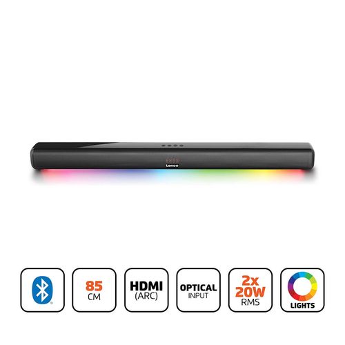 Soundbar 85cm 40W Bluetooth® HDMI LED lights SB-042LEDBK 8711902071747