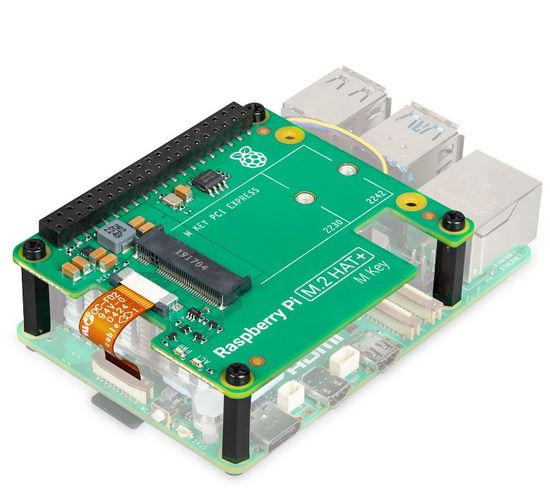 Raspberry Pi M.2 HAT+ NVMe diskdziņiem un M.2 piederumi Raspberry Pi 5 SC1166 5056561803463