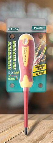 Insulated VDE Screwdriver 1.2x6.5x150mm SD-810-S6.5 Pro'sKit SD-810-S6.5 4711552164701
