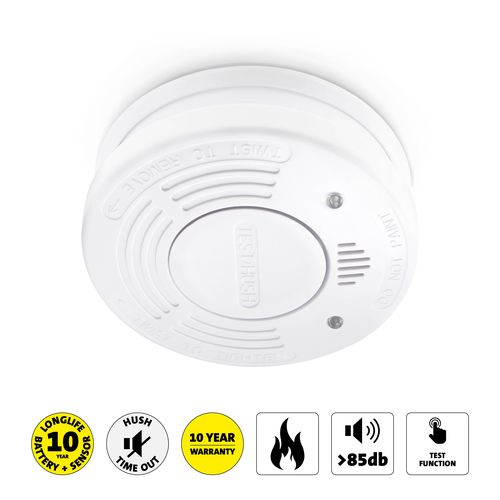 Smoke detector with 10 years battery and sensor runtime White SD1010 8711902089445