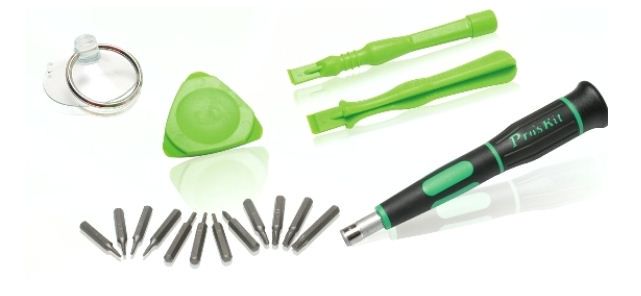 Skrūvgriežu un instrumentu komplekts Apple iPhone, iPod, iPad remontam SD-9314 4711552151527