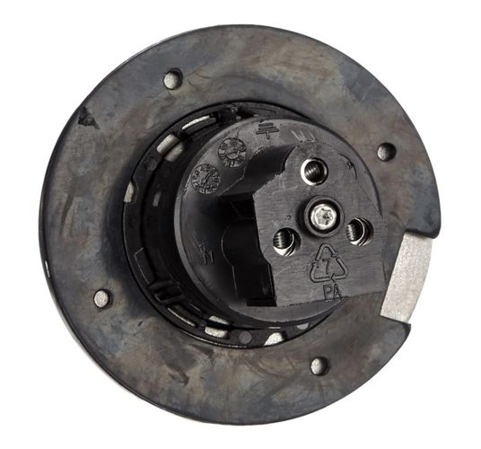 Strāvas ieeja, nerūsējošā tērauda ar vāku 16A/250Vac (2p/3w) SHP301602000 8719076007463