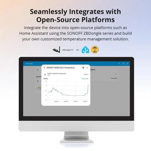 Viedais temperatūras sensors ar ārējo zondi, ZigBee 3.0 IP65, CR2477 SONOFF-SNZB-02LD 6920075743104