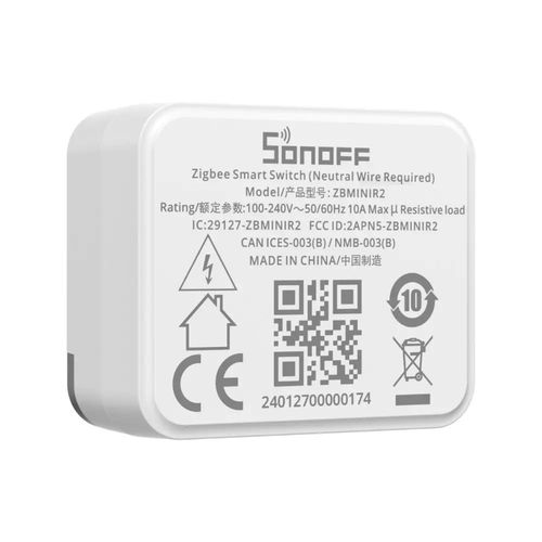 Viedais relejs 100-240Vac, 10A, ZBMINI Extreme ZBMINIR2 Zigbee 3.0 SONOFF-ZBMINIR2 6920075742916; 6920075743142