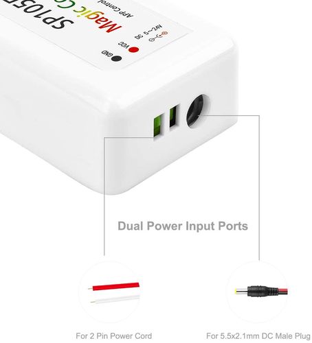 LED digitālais lentes kontrolieris 5-24V, Bluetooth, 2048 PIX SP105E