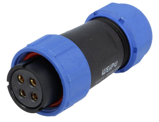 Spraudnis, kontaktligzda, kabelim SP21 4p. iekšējā vītne WEIPU SP2110/S4