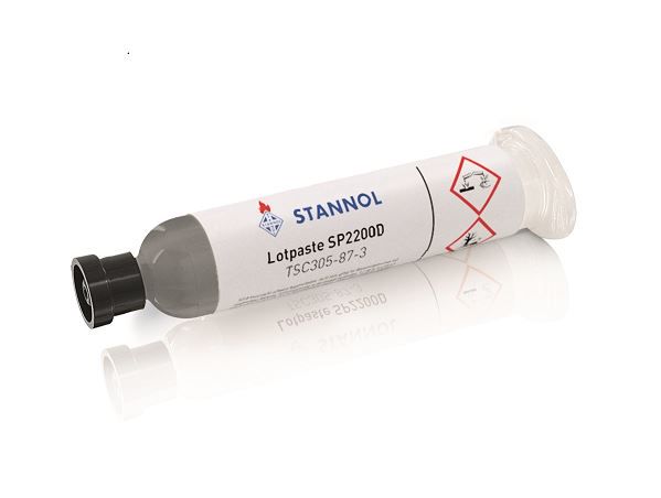Lodēšanas pasta TSC305 (Sn96.5Ag3.0Cu0.5) bez svina, SMD, 40g, Stannol SP2200D-40G