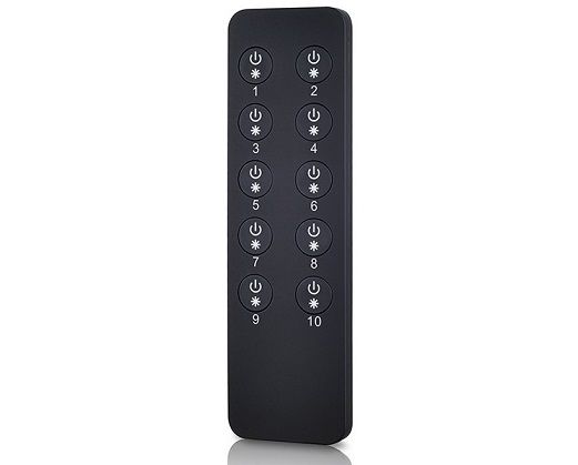 LED lentes attālinātās vadības pults 10 zonu kontrolei, Easy-RF sērija, Sunricher SR-2802