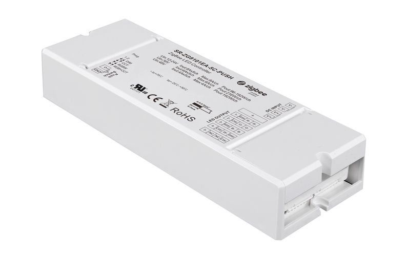 LED kontrolieris, 12-48V RGB + CCT ZigBee, 5x8A, darbojas ar Philips HUE, Sunricher SR-ZG9101EA-5C-A