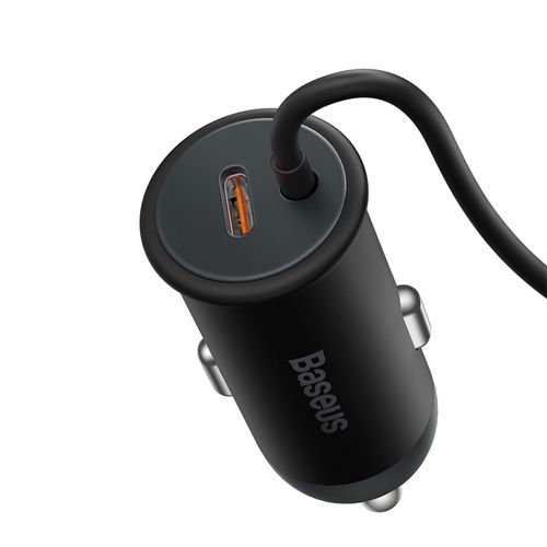 Automašīnas lādētājs 12-24V 25W USB-C ar magnētisko bezvadu uzlādes 15W stiprinājumu, melns SUCX040101 6932172616885