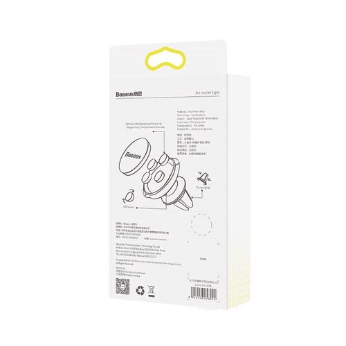 Automašīnas magnētisks telefona turētājs 360° rotējošs SUER-A01 6953156253025