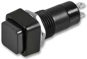 PUSHBUTTON SWITCH, SPST, 1A, 250V, BLACK MCPS23B-2