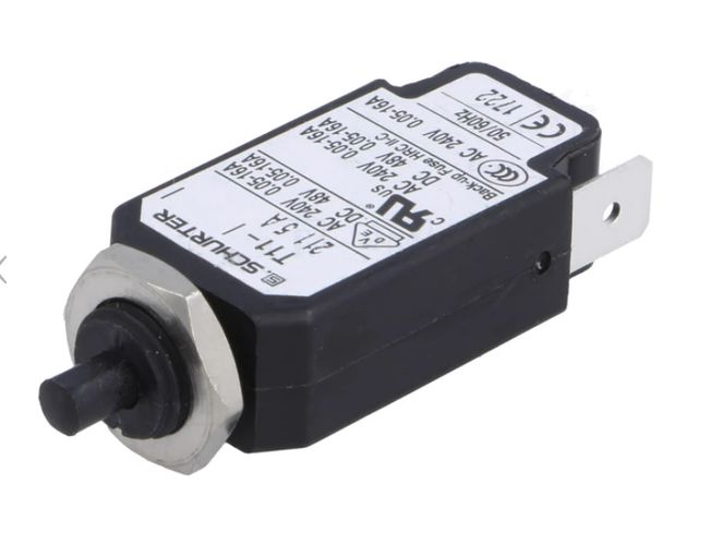 Automātslēdzis; Urated: 240VAC; 48VDC; 5A; SPST; Poli: 1; skrūve T11-211-5