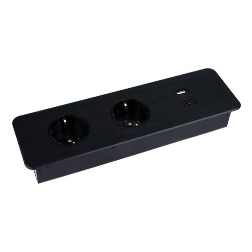 Mēbeļu kontaktligzda TAOBOX 2 x Schuko, 1x USB, 1x USB-C 1,5 m Dizaina apgaismojums TAOBOX-CZ-2DE-UAC-01 5908293408853