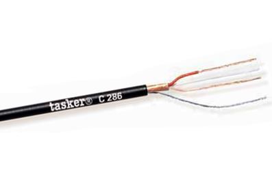 Mikrofona vads C286 2x0.22mm² (24AWG) melns Tasker TAS-C286 8010246014329