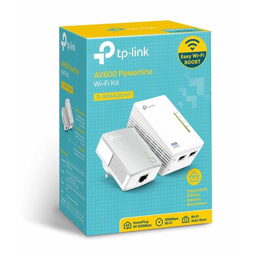 Strāvas līnijas adapteris 600Mbps un Wi-Fi diapazona paplašinātāja komplekts 300Mbps TL-WPA4220KIT 6935364032258