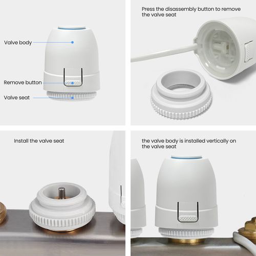 Elektriskais termiskais radiatora devējs, 230 Vac, 2 W, NC normāli slēgts, M30x1,5 TRV05-WIR 6976037361206; 6976037363118