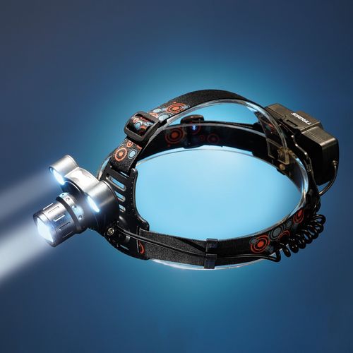 Galvas lukturis uzlādējams ar 10W CREE LED + 2x1W COB LED, gaismas fokuss TS-1198 5901698507152