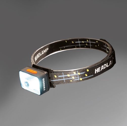 LED priekšējais lukturis, XPE 90lm + COB 200lm +sarkans, uzlādējams 1200mAh TS-1964 5901698508029