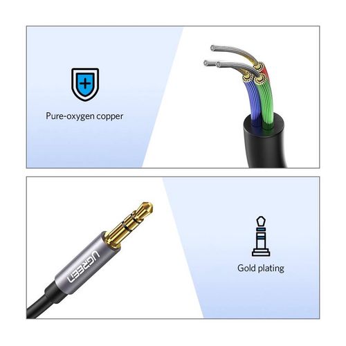 Kabeļa pagarinātājs 3,5 mm spraudnis - 3,5 mm ligzda 3 m melns AV118 UGREEN UGREEN/10595 6957303815951