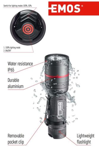 LED Lukturis ULTIBRIGHT 70 340lm 3×AAA, EMOS P3170 8592920089736