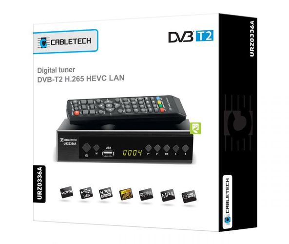 Digitālais TV uztvērējs DVB-T/T2, IPTV URZ0336A 5901890047784