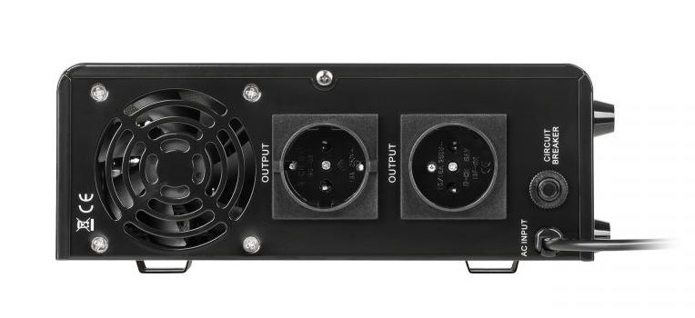 800VA/500W 12V/230VAC Nepārtrauktās barošanas bloks UPS, invertors ar sinusoidālu izejas spriegumu un uzlādes funkciju, PROsinus-800 URZ3409 5901890019026; 5901890019545