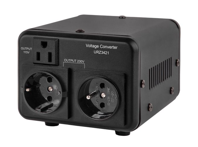 Transformatora sprieguma pārveidotājs 230 / 110Vac 500VA ar iespēju izmantot uz abām pusēm URZ3421 5901890046800