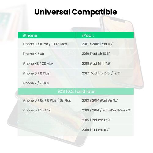 Kabelis IP Lightning male - 3,5 mm male Aux 1 m US315 UGREEN UGREEN/70509 6957303875092