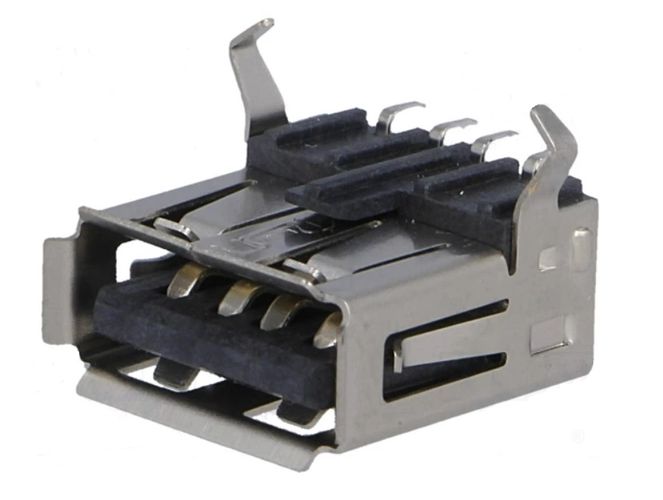 Kontaktligzda USB A, montējama platē USB/H-A-F-S