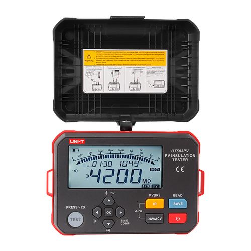 PV Insulation tester, test voltage 125-1000V, CAT II 1000V, CAT III 600V, UNI-T UT503PV 6935750550304