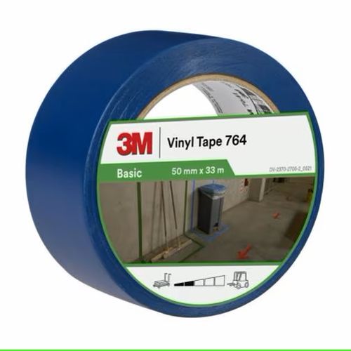 3M™ vispārējas nozīmes vinila lente 764, zila, 50 mm x 33 m 70006299807