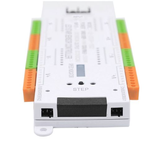 LED kāpņu apgaismojuma kontrolieris, 32 kanālu, 12-24Vdc, 400W, 0.5A/ch V2-STEP-1002