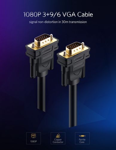 VGA kabelis - VGA 1,5 m max WUXGA (1920x1200) VG101 UGREEN UGREEN/11630 6957303876303