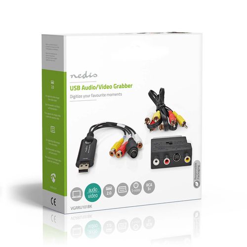 Video konvertors (analogs uz digitālo) SCART/RCA/S-Video - USB 2.0 VGRRU101BK 5412810401048