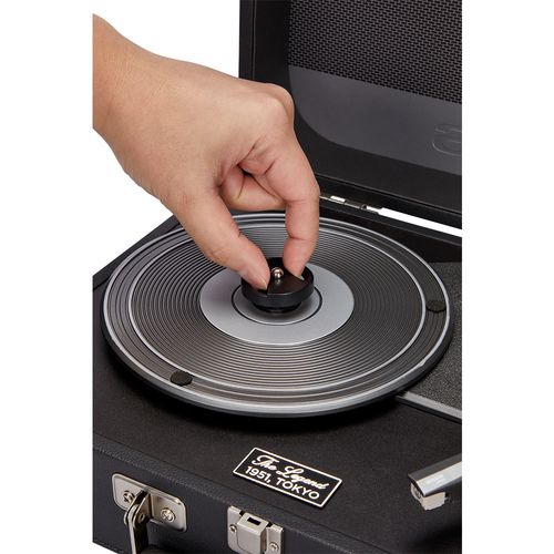 Vintage vinila atskaņotājs ar Bluetooth / USB atskaņotāju un ierakstītāju, titāna krāsā, kožādas futrālī 2x2,2 W RMS, titāna krāsā VPX-1951/TN 8435256898385