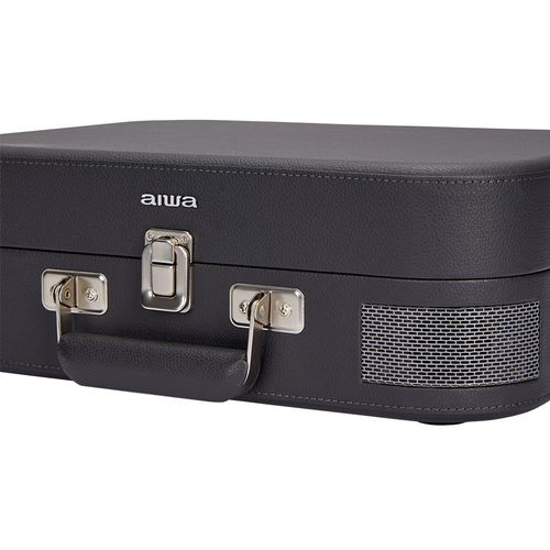 Vintage vinila atskaņotājs ar Bluetooth / USB atskaņotāju un ierakstītāju, titāna krāsā, kožādas futrālī 2x2,2 W RMS, titāna krāsā VPX-1951/TN 8435256898385