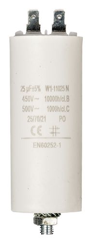 Capacitor 25.0uf / 450 v + Aarde W1-11025N 5412810231966
