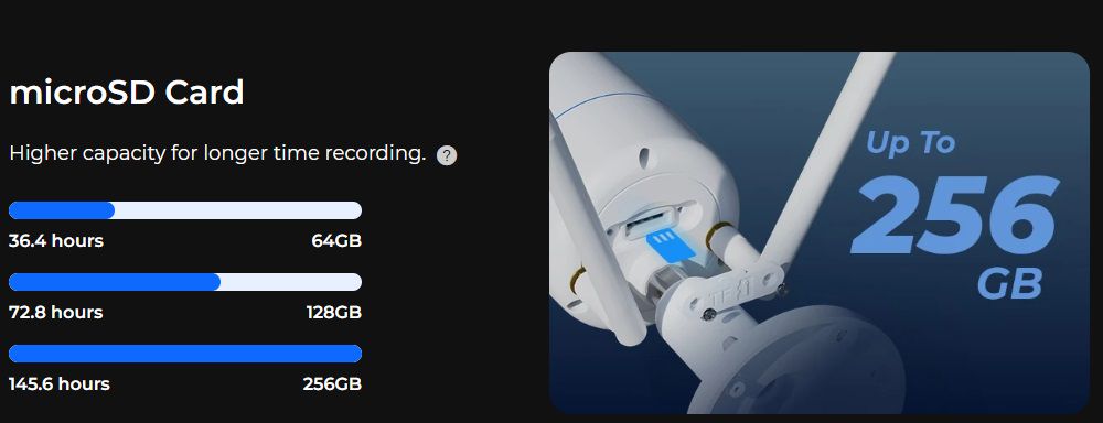 Bezvadu Wi-Fi 6 kameras W330, BULLET, 8MP, 4.3W LED, 2.4GHz + 5GHz MicroSD līdz 256GB W330 6975253982202