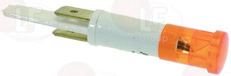 Signālspuldze oranža 230V 120°C ar 9mm caurumam W8-12334/OR