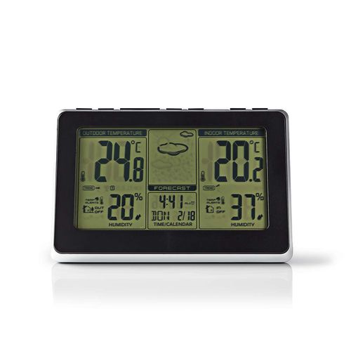 Weather Station | Indoor & Outdoor | Including wireless weather sensor | Weather forecast | Time display | LCD | Alarm clock function WEST400BK 5412810271849