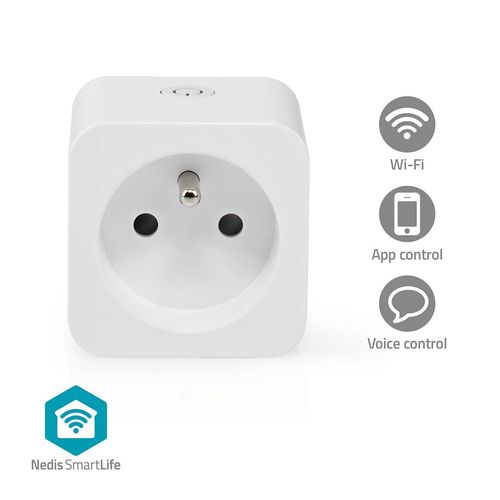 SmartLife Smart Plug | IP21 | Power meter | 3680 W | Type E (CEE 7/6) | 0 - 55 °C | Android™ / IOS | White | 1 pcs WIFIP121EWT 5412810335329