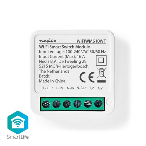 SmartLife Built-in Module | Switch | 3680 W | Terminal Connection | App available for: Android™ / IOS WIFIWMS10WT 5412810401406