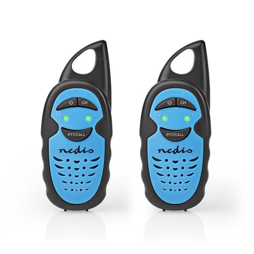 Walkie-Talkie Set | 2 Handsets | Up to 3 km | Frequency channels: 3 | PTT | up to 3 Hours | Black / Blue WLTK0300BU 5412810328918