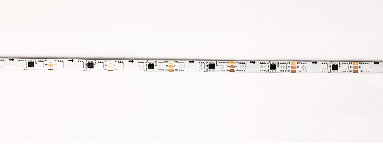 LED digitālo lentu komplekts ar barošanas bloku un kontrolieri 5m, 60LED / m, 14.4W / m, 12Vdc, RGB IC DIGITAL, IP65, TUYA WI-FI, komplektā 5m lenta WS2811-60RGB-SET 4772081004142