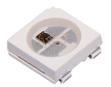 Gaismas diode SMD 5050, PLCC4 RGB 5x5mm ar iebūvētu IC WS2811 WS2812B