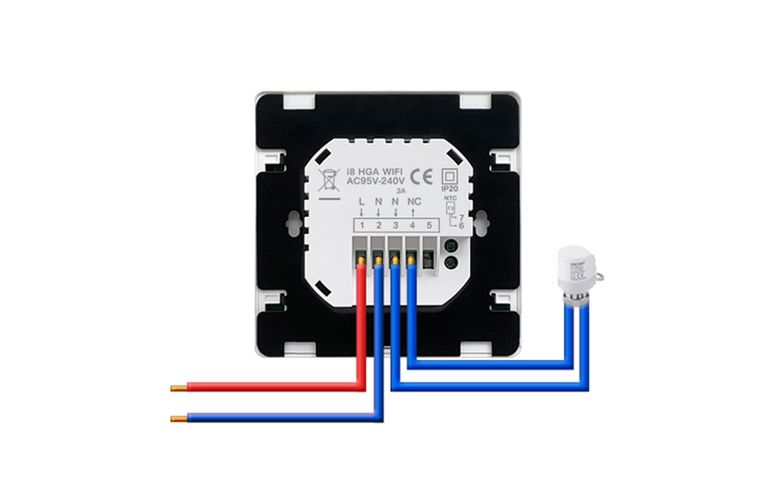 Viedais termostats ūdens apsildes grīdas vārstu vadībai, 3A, Wi-Fi, TUYA / Smart Life WT50-WH-3A