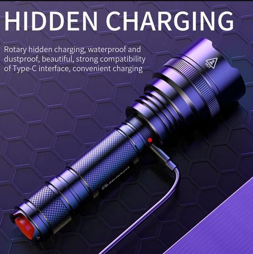 LED UV lukturītis, 12 W , 365 Nm, uzlādējams ar USB-C, SUPERFIRE Z03